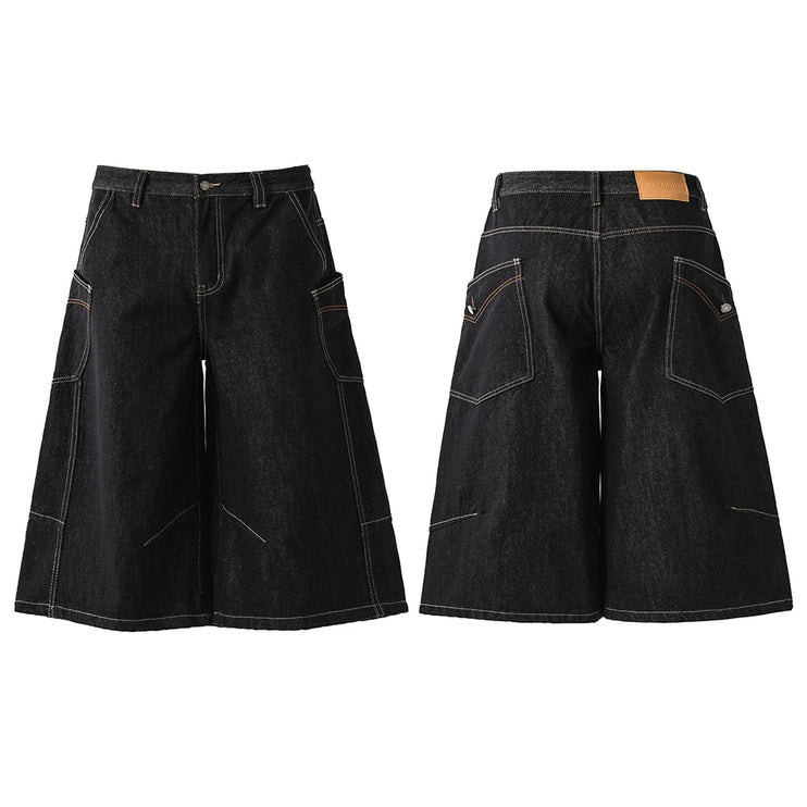 Cropped wide-leg retro Jorts ----3433 - TALKLESSFASHION