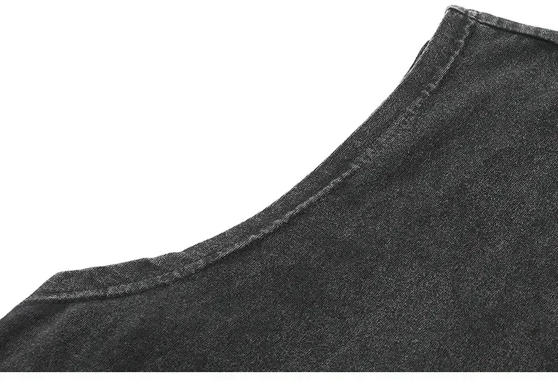 Heavyweight Washed Retro Aged Sleeveless T-Shirt--------2128 - TALKLESSFASHION
