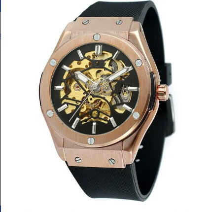 Luxury Automatic Mechanical Watch for Men Hollow Steampunk Dial Skeleton Watches Male Orologio Clock Hombre Relogio Masculino