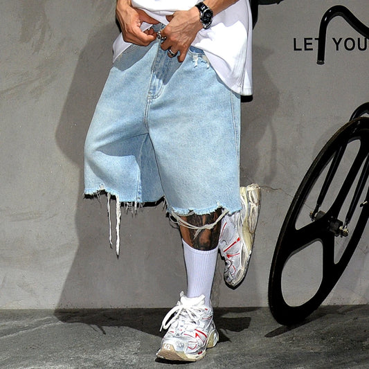 Ripped Denim Shorts 4444 - TALKLESSFASHION