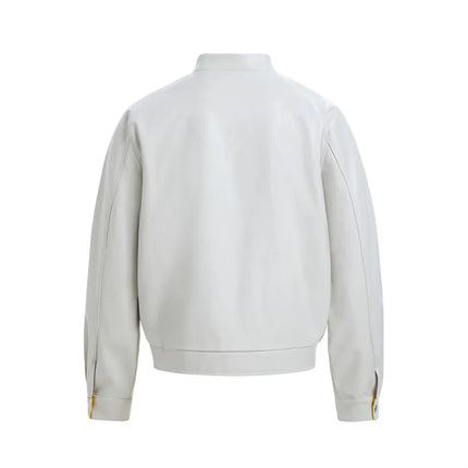 Letter Embroidery Stand Collar Jacket