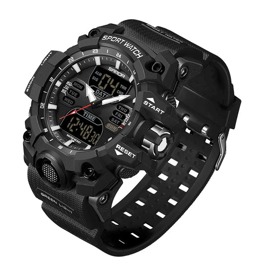Electronic Analog and Digital Waterproof wrist watch ----6472 - TALKLESSFASHION