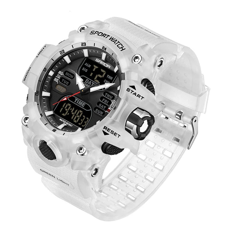 Electronic Analog and Digital Waterproof wrist watch ----6472 - TALKLESSFASHION