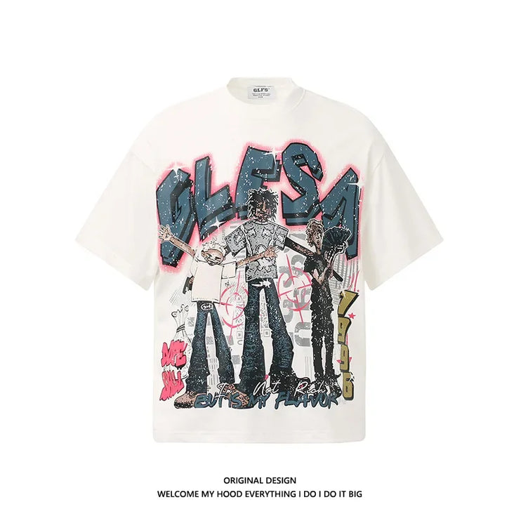 Talkless Retro Shadow Painting - TALKLESSFASHION