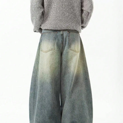 Blue dirty knees Baggy Jeans ——5329 - TALKLESSFASHION