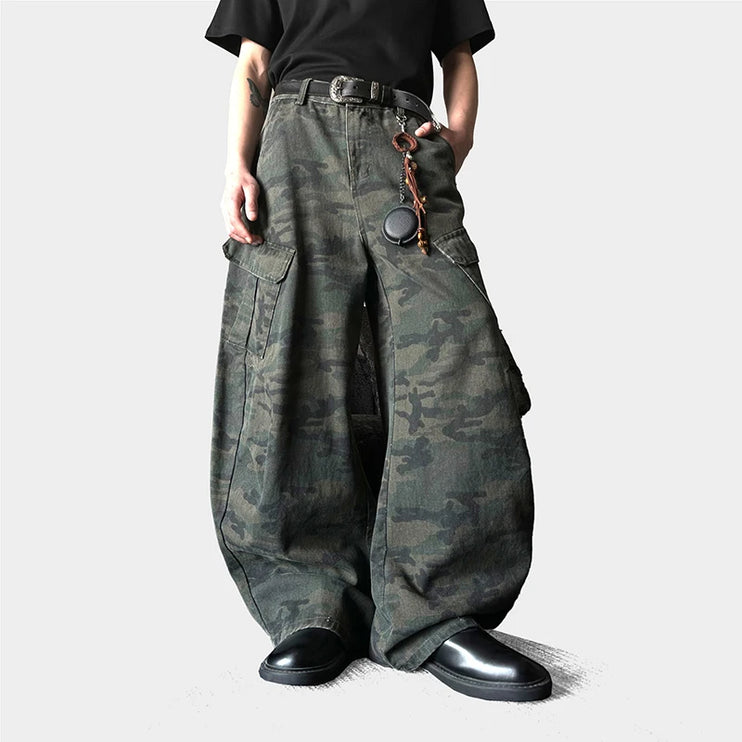 Curved-knife Jeans Camouflage Cargo Pants -----1009 - TALKLESSFASHION