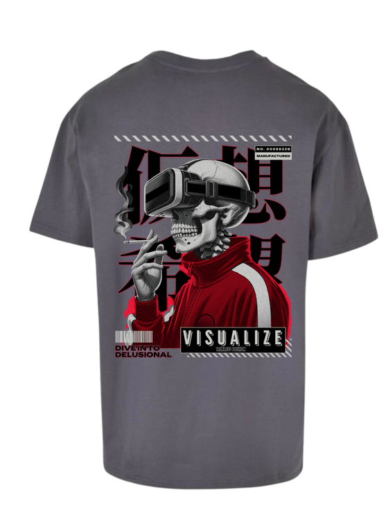 VISUALISE unisex oversize T-Shirt Short sleeve streetwear - TALKLESSFASHION