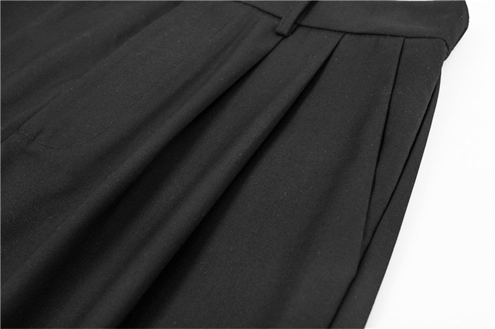 TALKLESS Pleating Loose Long Pants--1442 - TALKLESSFASHION
