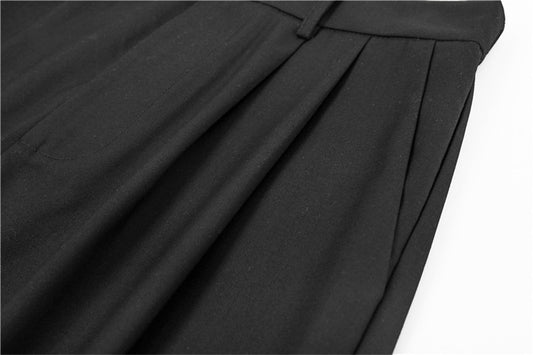 TALKLESS Pleating Loose Long Pants--1442 - TALKLESSFASHION