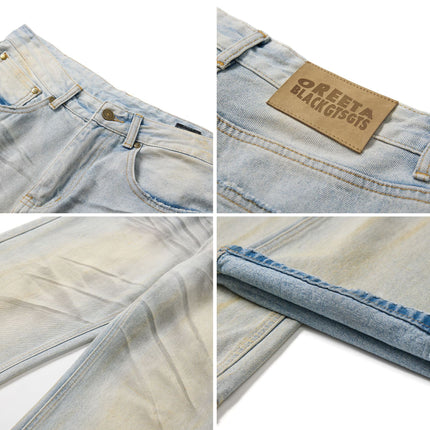 Urban Drift Denim Straight Jeans—9869 - TALKLESSFASHION
