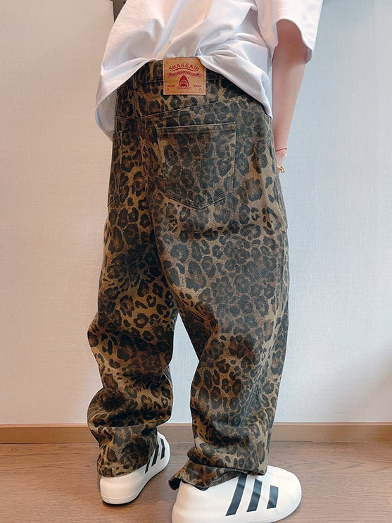 TALKLESS Retro Leopard Print jeans & Pants..4523 - TALKLESSFASHION