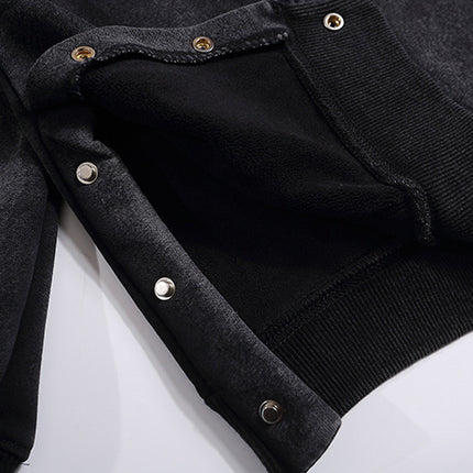 Men's Printed Hooded Cardigan Coat - TALKLESSFASHION