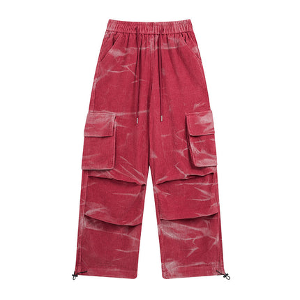 Corduroy Multi-pocket Casual Wide-leg Pants - TALKLESSFASHION