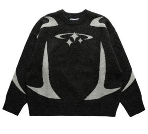 Twinkle 3 star Pullover sweater—-1118 - TALKLESSFASHION