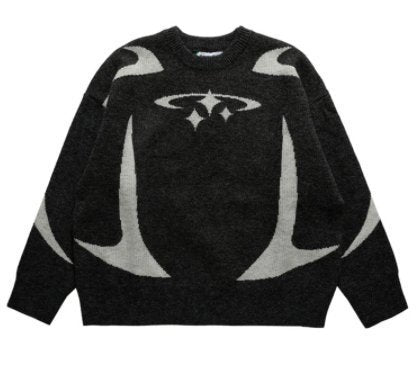 Twinkle 3 star Pullover sweater—-1118 - TALKLESSFASHION