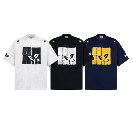 Embroidery Lettered Short-sleeved T-shirt ---8225 - TALKLESSFASHION