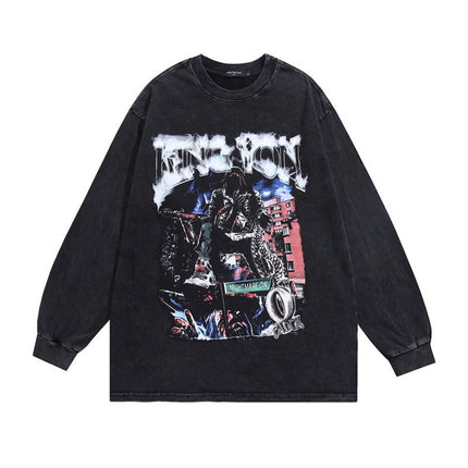 Black Knight Printed Round Neck T-shirt For Men - TALKLESSFASHION