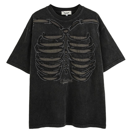 Dark High Street Style Skull T-Shirt—6371 - TALKLESSFASHION
