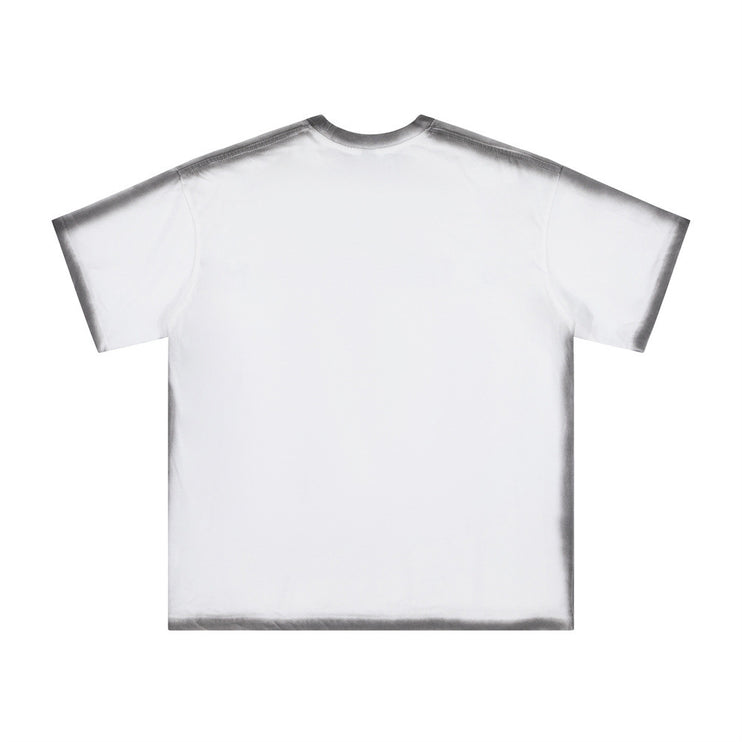 Spray Painting Outline Short Sleeve Men's High Street Design Sense - TALKLESSFASHION