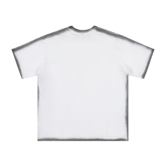 Spray Painting Outline Short Sleeve Men's High Street Design Sense - TALKLESSFASHION