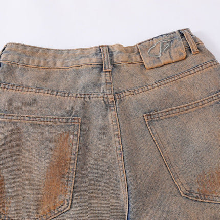 Vintage Ripped Washed Straight Jeans—7498 - TALKLESSFASHION