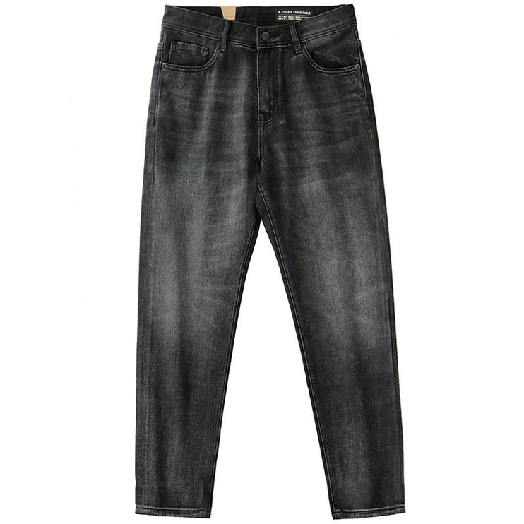 Midnight Denim Washed Straight jeans—-9054 - TALKLESSFASHION
