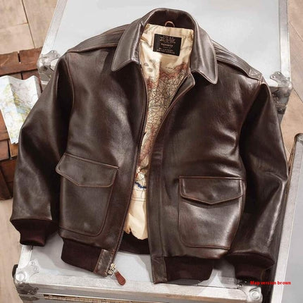 Retro Oversized Leather Coat—-7644 - TALKLESSFASHION