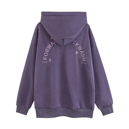 STONE PLATED OVERSIZE HOODIE—4377 - TALKLESSFASHION