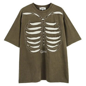 Dark High Street Style Skull T-Shirt—6371 - TALKLESSFASHION