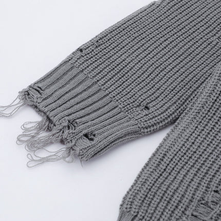 Lazy Ripped Sweater Men's Loose - TALKLESSFASHION