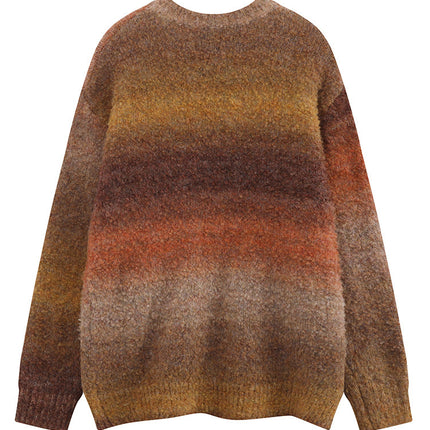 TALKLESS Gradient Contrast Striped Sweater/Pullover---4198 - TALKLESSFASHION