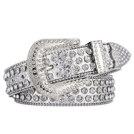 Men Women Alloy Belt Punk Rock Rivet Rhinestone - TALKLESSFASHION