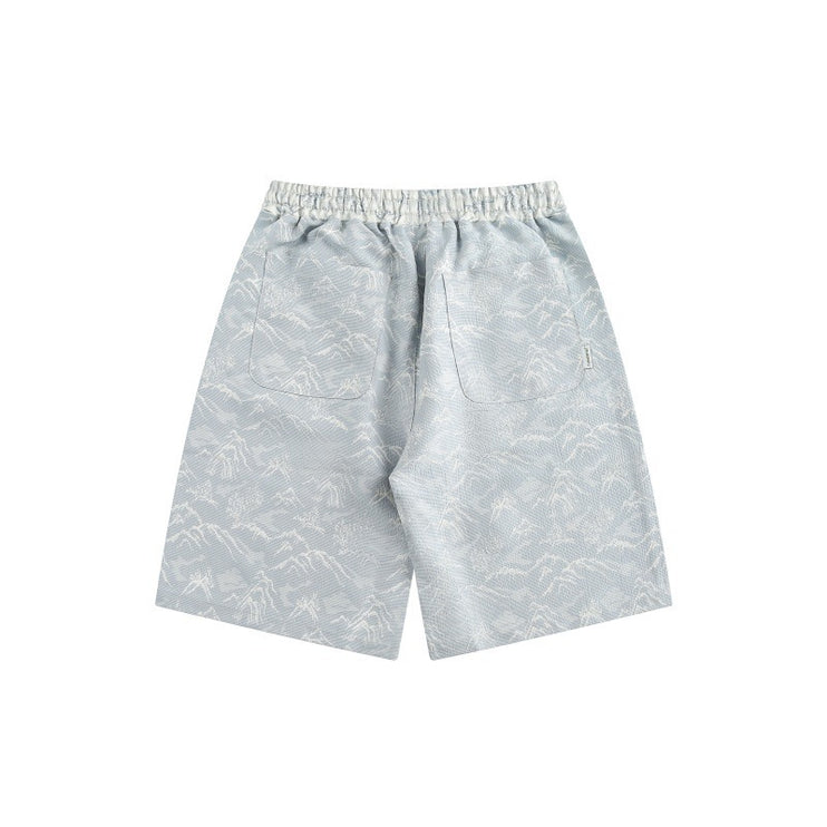 Velvet Breeze Jacquard Shorts —2371 - TALKLESSFASHION