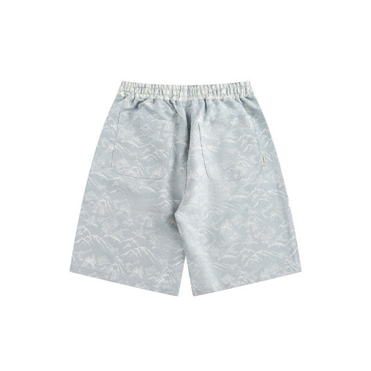 Velvet Breeze Jacquard Shorts —2371 - TALKLESSFASHION