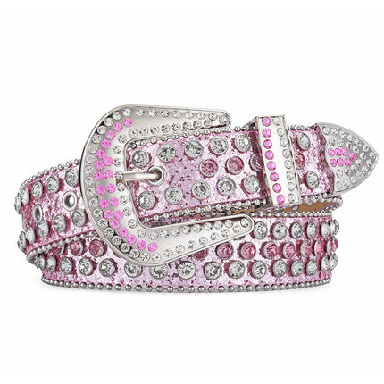 Men Women Alloy Belt Punk Rock Rivet Rhinestone - TALKLESSFASHION