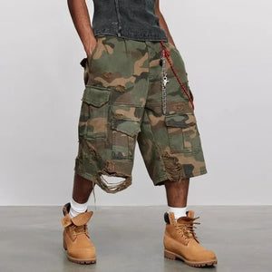 Multi-Pocket camouflage cargo short --6825 - TALKLESSFASHION