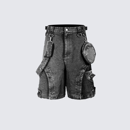 Retro High Street Washed High Waist Denim Shorts—5977 - TALKLESSFASHION