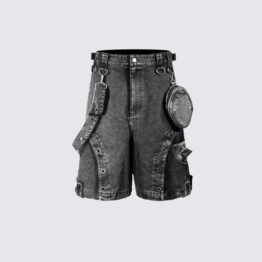 Retro High Street Washed High Waist Denim Shorts—5977 - TALKLESSFASHION