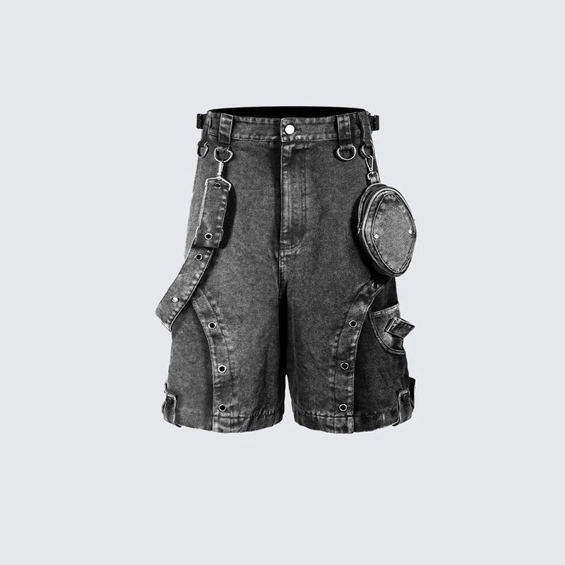Retro High Street Washed High Waist Denim Shorts—5977 - TALKLESSFASHION