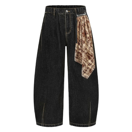 Retro Street Simple Loose Machete Denim Jeans —2774 - TALKLESSFASHION