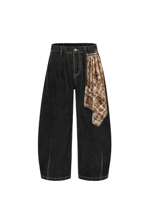 Retro Street Simple Loose Machete Denim Jeans —2774 - TALKLESSFASHION