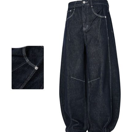 Tailor stich Wide-Leg Jeans--4435 - TALKLESSFASHION