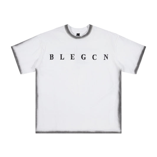 Spray Painting Outline Short Sleeve Men's High Street Design Sense - TALKLESSFASHION