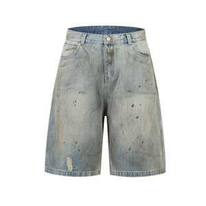 Urban Edge Washed Denim Short—5539 - TALKLESSFASHION
