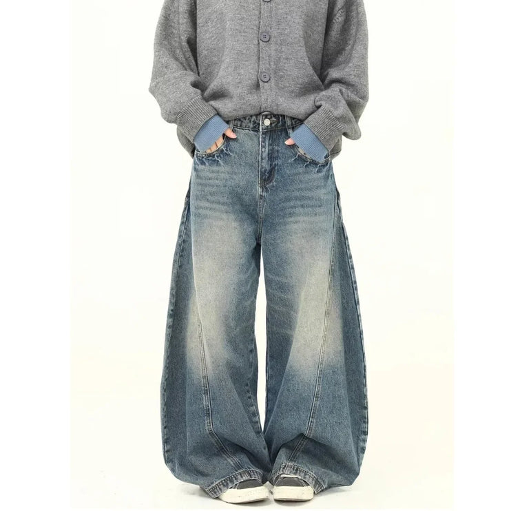 TALKLESS Retro Wide Leg Loose Jeans ---5882 - TALKLESSFASHION