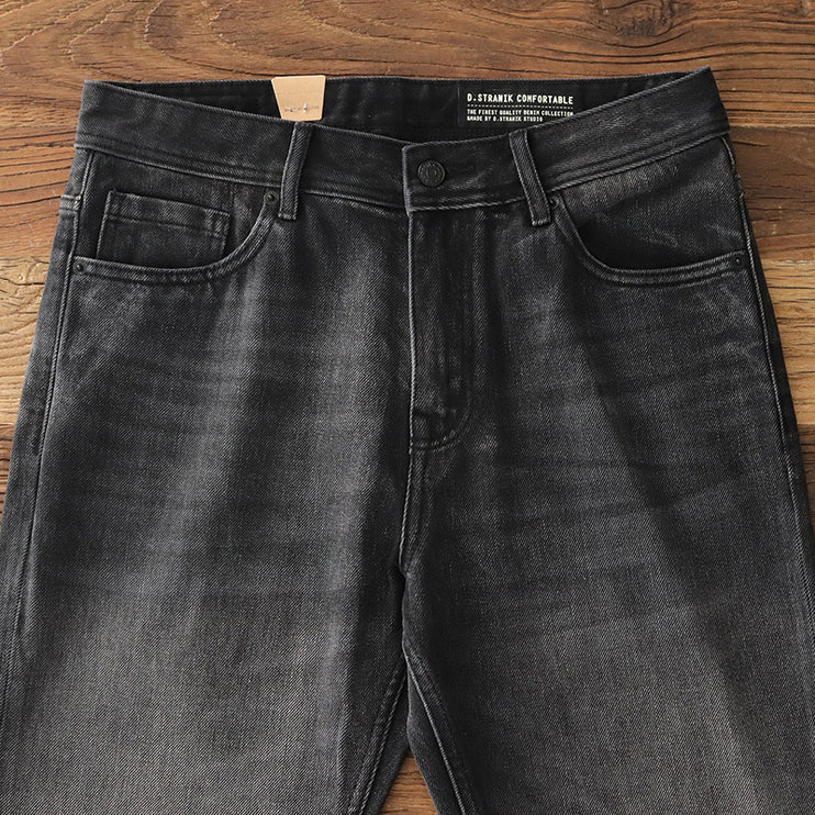 Midnight Denim Washed Straight jeans—-9054 - TALKLESSFASHION