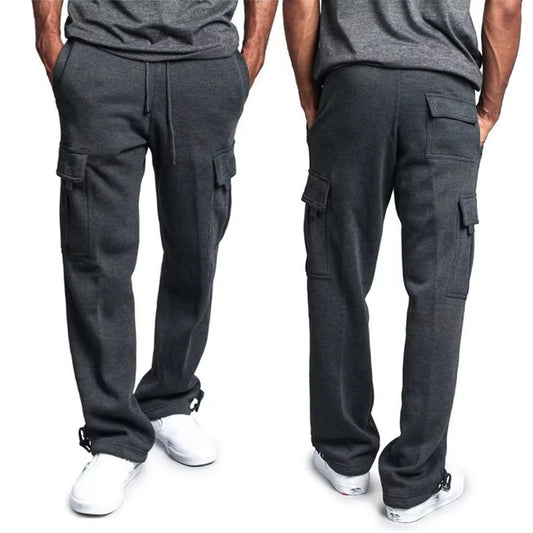 Men'S Casual Sweatpants, Soft Sports Pants, Jogging Pants, Running Trousers, Loose Long Cargo Pants, plus Size, Fashion