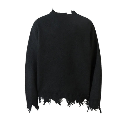 Knitted Top Irregular Bottom Pullover—7110 - TALKLESSFASHION