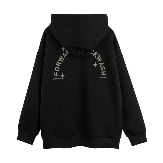 STONE PLATED OVERSIZE HOODIE—4377 - TALKLESSFASHION