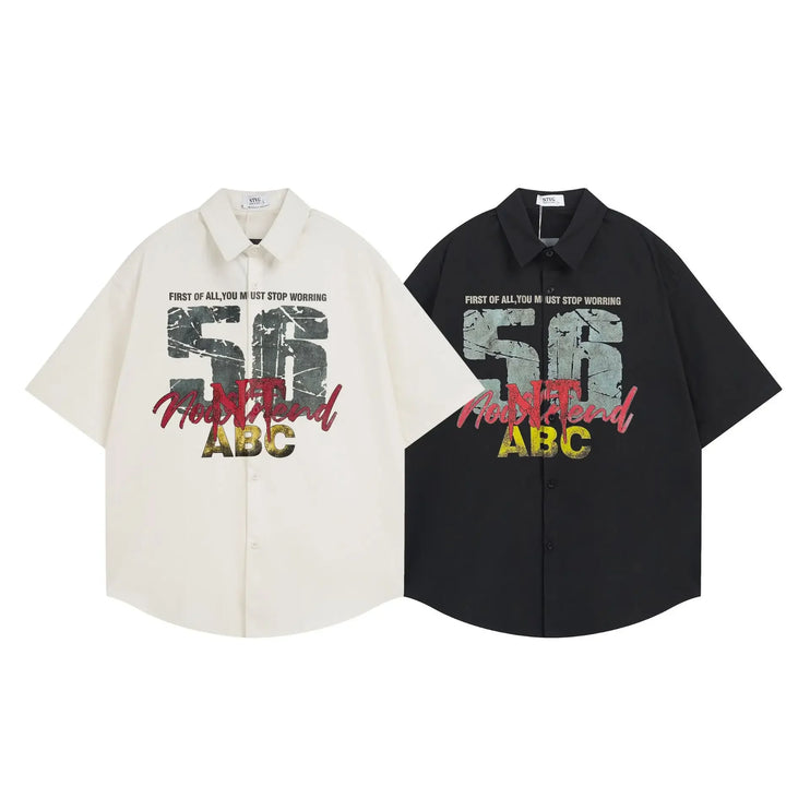 Unisex 56 ABC printed shirt - TALKLESSFASHION